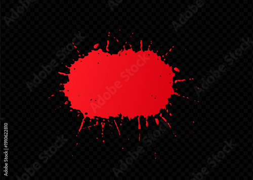 Vibrant Red Ink Splatter splash