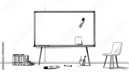 Diverse group of unrecognizable people walking together in a vibrant urban street environment, rendered in a modern line art vector illustration