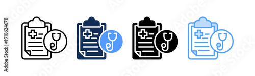 Medical Diagnosis Icon Multiple Style
