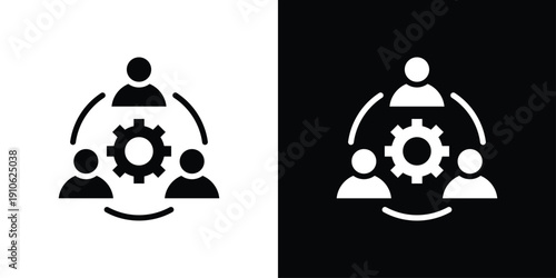 Collaboration Icon Sheet Black And White