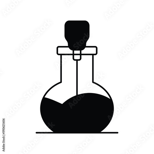 Essential Oil icon with white background vector stock illustration