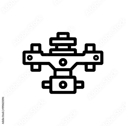 Modern municipal government building vector illustration with clean lines and geometric shapes, representing civic administration and urban