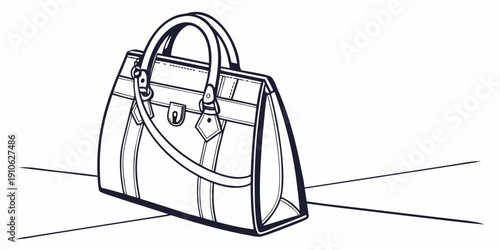 A sleek and stylish handbag with a structured design and elegant details