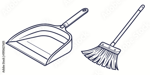 A dustpan and brush set, perfect for keeping your home clean and tidy