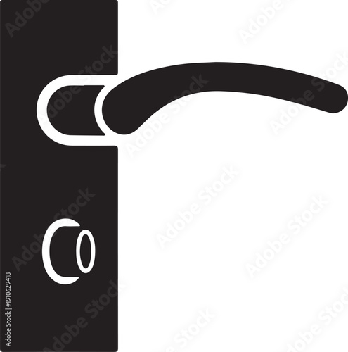 Door handle door icon.