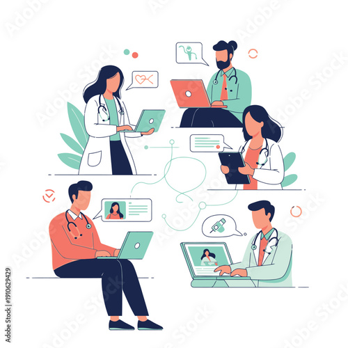 Medical Team Collaboration and Telemedicine Network with Doctors and Patients