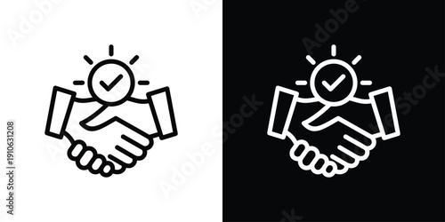 Commitment Icon Sheet Black And White