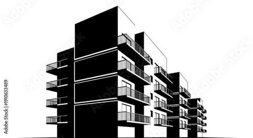 Modern Urban Apartment Building Architecture Design

This image presents a striking example of modern urban apartment architecture, showcasing clean lines, geometric structure, and contemporary constr