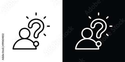 Curiosity Icon Sheet Black And White