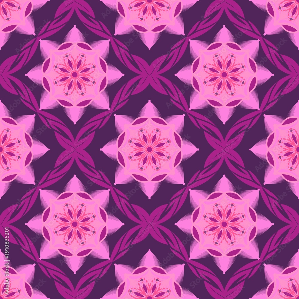 Fototapeta premium Seamless pattern with flowers 