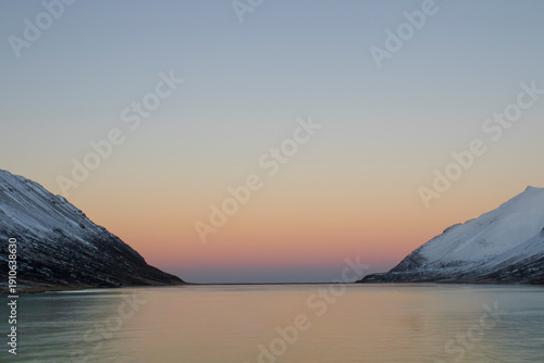 sunset in the mountains in Iceland