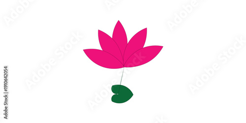 Pink Lotus Icon: A vibrant, stylized illustration of a blooming pink lotus flower, set against a pristine backdrop, representing purity, enlightenment, and serenity.
