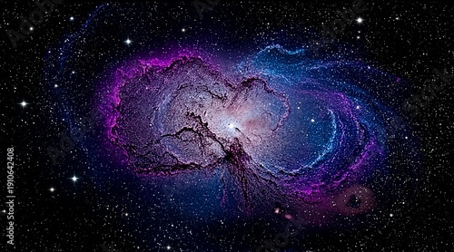 Wallpaper Mural Vibrant Nebula in Deep Space with Swirling Gas and Dust Formations Torontodigital.ca