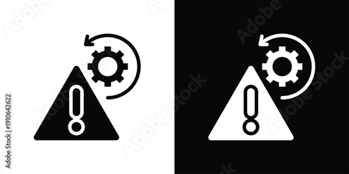 Disaster Recovery Icon Sheet Black And White