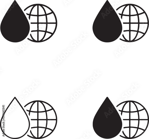 International Hemophilia Day Banner Icon Set, International Hemophilia Day Banner Icon, International Hemophilia Day Solid Black Icon, International Hemophilia Day Outline Vector For Awareness Design