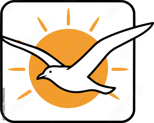 Sea Eagle Bird Illustration for Wildlife, Coastal Raptors, and Marine Life Artwork