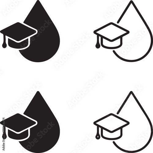 Isolated Hemophilia Education Infographic Icon Set, Hemophilia Education Infographic Icon, Hemophilia Education Solid Black Icon, Hemophilia Education Outline Vector For Health Learning Design