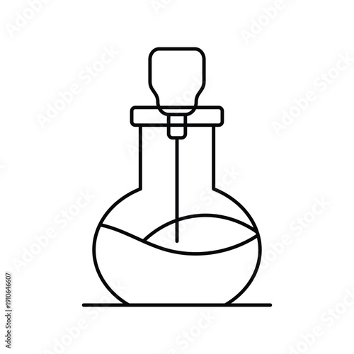Essential Oil icon with white background vector stock illustration