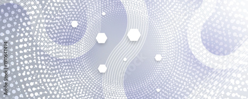 Cyber technology and science banner or header. Machine deep learning neural network