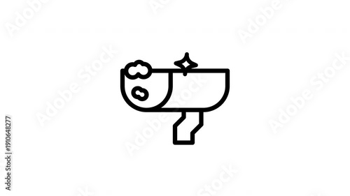 gutter cleaning animated icon
