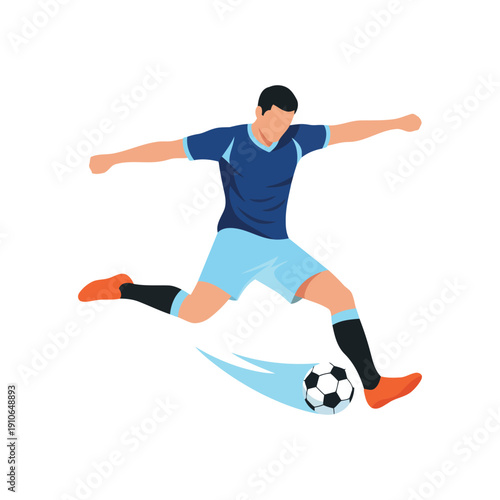 football player kicking the ball