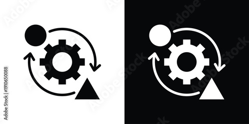 Transformation Icon Sheet Black And White