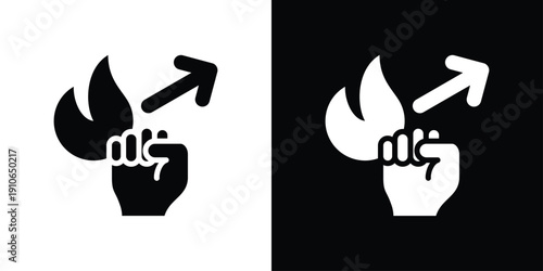 Motivation Icon Sheet Black And White