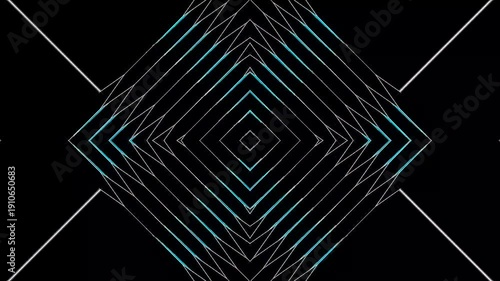 Futuristic digital particles form a grid of light lines that spread in a continuous, colorful motion