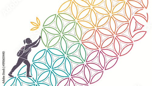 abstract background with flowers