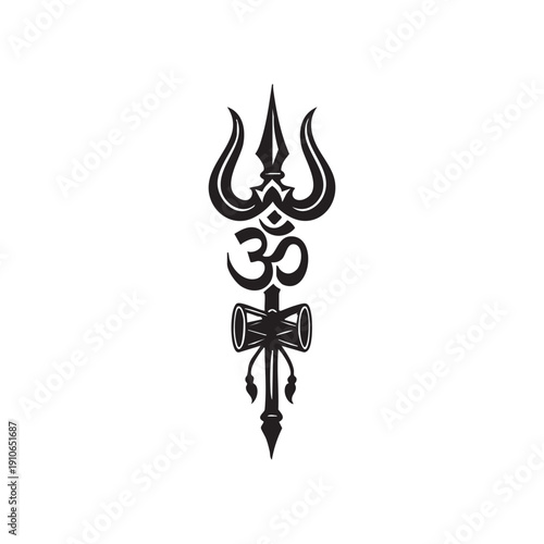 Shiva God Icon Vector Illustration