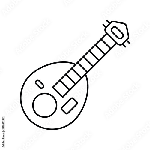 Oud icon with white background vector stock illustration