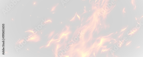 Foto Bright burning flames with yellow and orange glow, flickering tips and dramatic