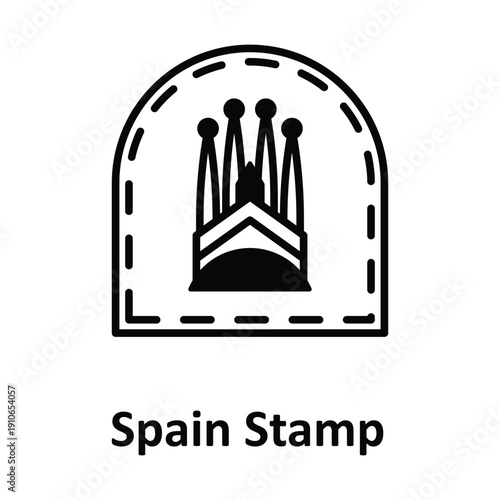 Spain Stamp Vector Icon which can easily modify or edit