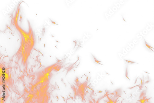 Dynamic fiery streaks with bright orange glow, flickering sparks and smooth motion PNG