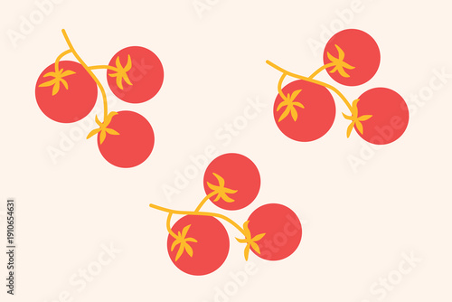 Art & Illustration Cherry Tomatoes Vector Illustration