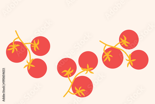 Art & Illustration Cherry Tomatoes Vector Illustration