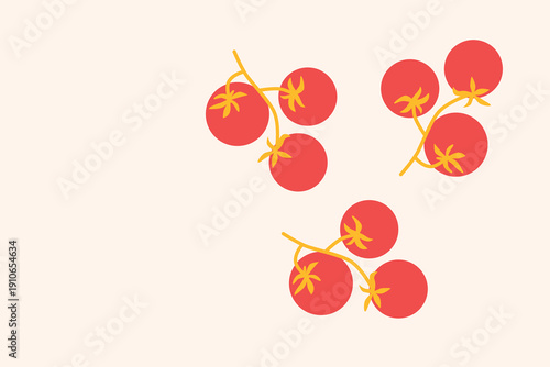 Art & Illustration Cherry Tomatoes Vector Illustration