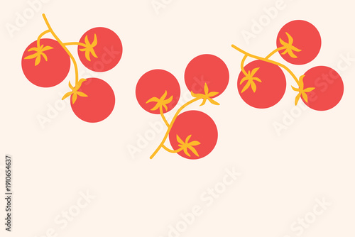 Art & Illustration Cherry Tomatoes Vector Illustration