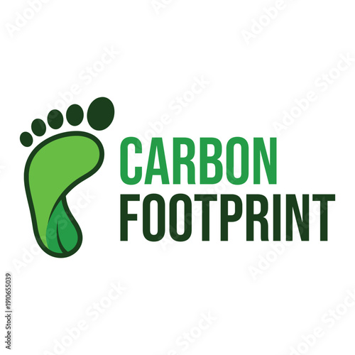 carbon footprint flat minimalist logo design