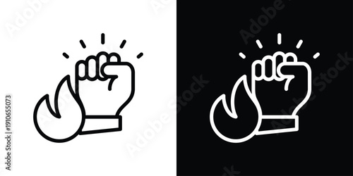 Courage Icon Sheet Black And White