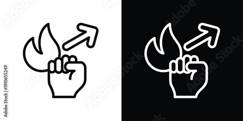 Motivation Icon Sheet Black And White