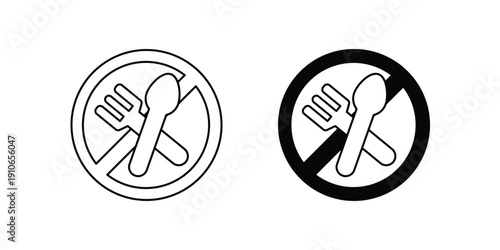 Fasting set icon with white background vector stock illustration