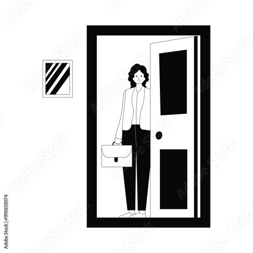 Relieved Client Vector illustration. EPS 10 file			