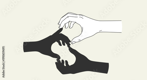 Interlocking Hands Symbolizing Connection and Unity.