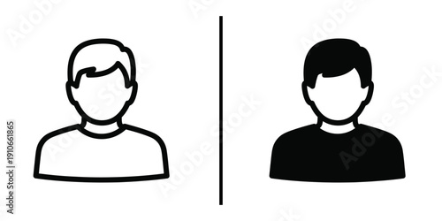 User Profile Avatar Vector Icon for Personal Account and Individual Person Representation.
