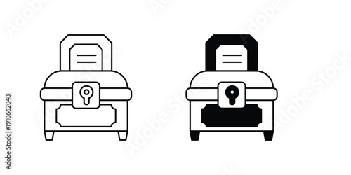 Alms  set icon with white background vector stock illustration