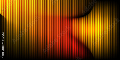 Luxurious background with golden fractal glass wavy pattern with warm glowing light radiates warmth elegance and richness. Flowing metallic wavy surface full of depth and luxury. Vector illustration