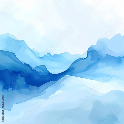 Blue Watercolor Glow Abstract Professional Background