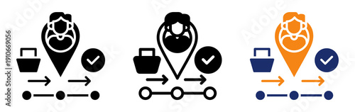 Customer Journey Icon Collection Glyph & Mixed Style 