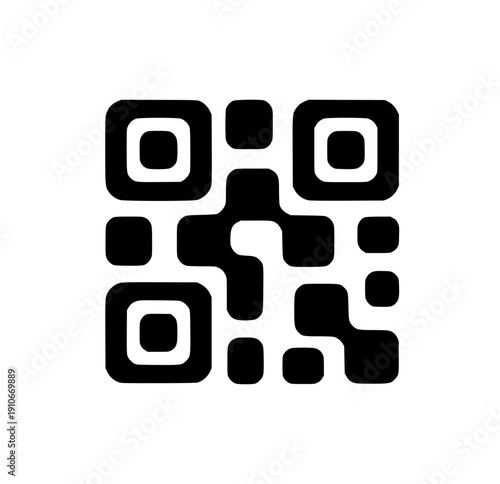 Modern digital quick response code graphic for seamless information exchange and mobile scanning technology, enabling instant access to online content and data